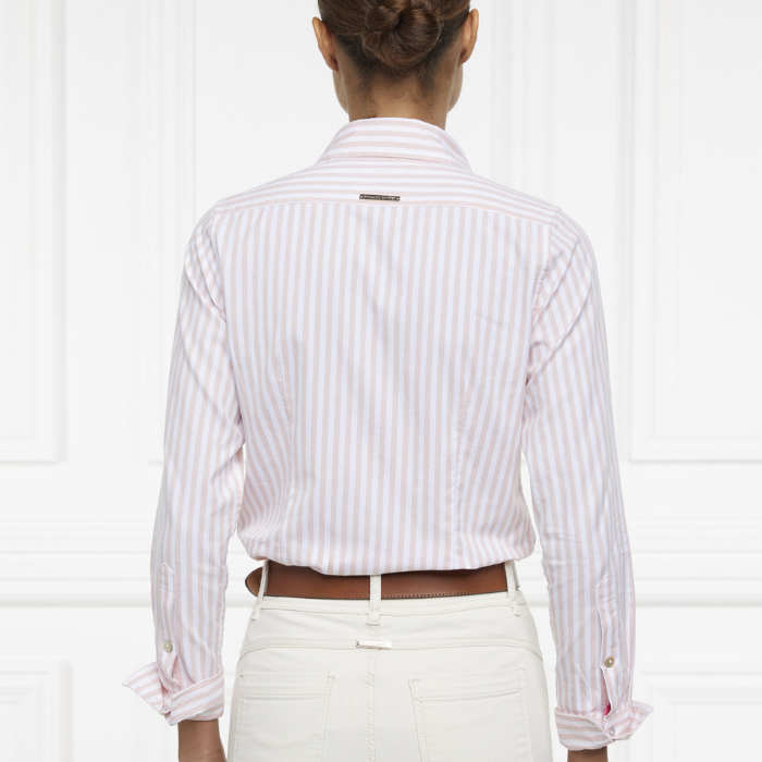 Reverse of the Holland Cooper Classic Button Down Shirt in Pink stripe