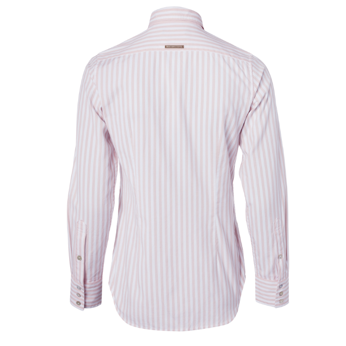 Reverse of the Holland Cooper Classic Button Down Shirt in Pink Stripe