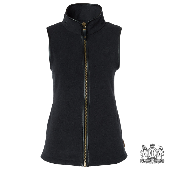 Holland Cooper Ladies Country Fleece Gilet in Black