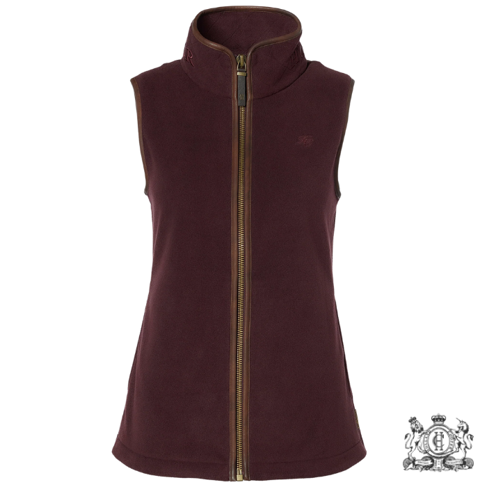 Holland Cooper Ladies Country Fleece Gilet in Mulberry