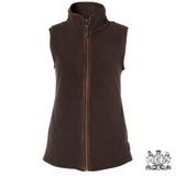 Holland Cooper Ladies Country Fleece Gilet in Chocolate