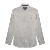 Checkered shirt with brand logo on a white background