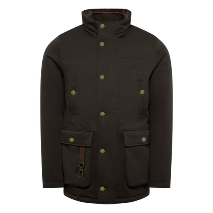 Holland Cooper Mens Stamford Field Coat in Chocolate