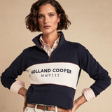Holland Cooper Sporting Heritage Zip Henley in Ink Navy | Eland Lodge
