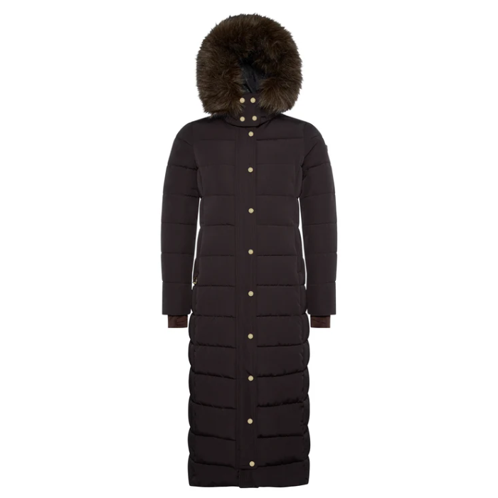 Holland Cooper Stoneleigh Longline Coat in Chocolate