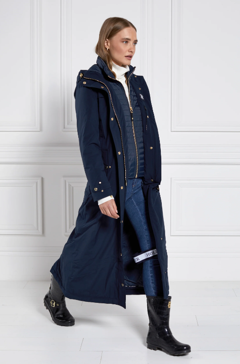 Holland Cooper Ladies Longline Training Coat in Ink Navy