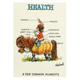 Thelwell 'Pony Health' Greetings Card