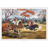 'In Full Cry' Christmas Greetings Card by Thelwell