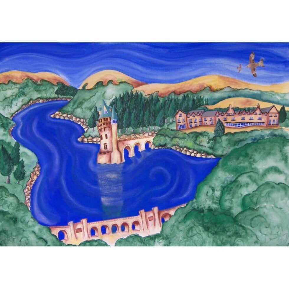 'Lake Vrwynwy' Greetings Card By Amanda Skipsey