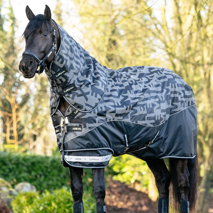 LeMieux Arika Reflective 100g Turnout Rug in Black