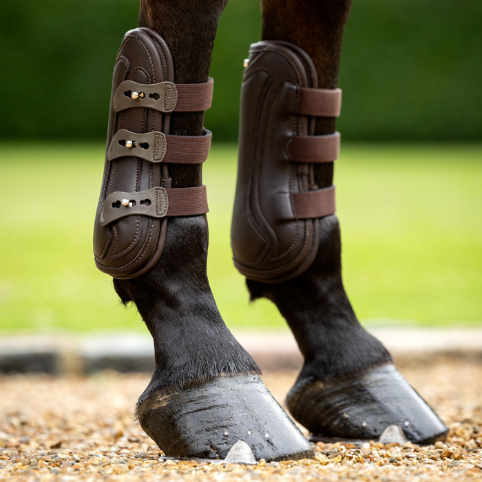 LeMieux Capella 3 Strap Tendon Boots in Brown