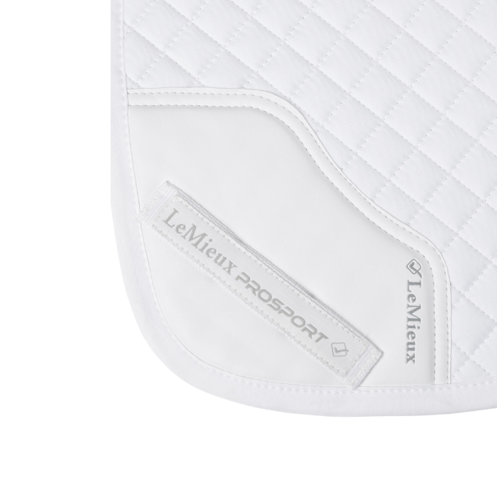 LeMieux Cotton Close Contact Half Square Saddle Pad in White