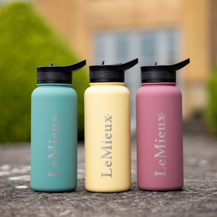 Three colours of LeMieux Drinks Bottle lined up | Eland Lodge