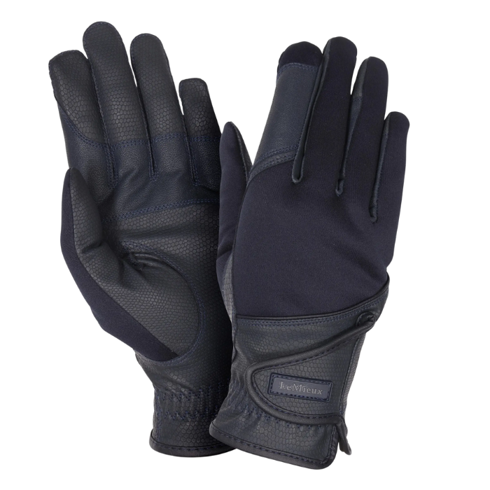 LeMieux Hybrid Riding Gloves in Navy