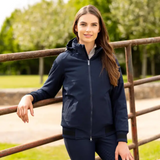 Woman Wears LeMieux Ladies Team Jacket in Navy