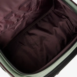 Open case with dark interior on a white background