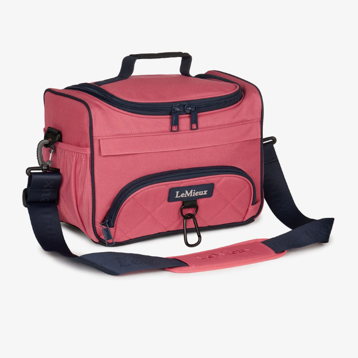 Red bag with black accents and 'LeMieux' branding on a white background