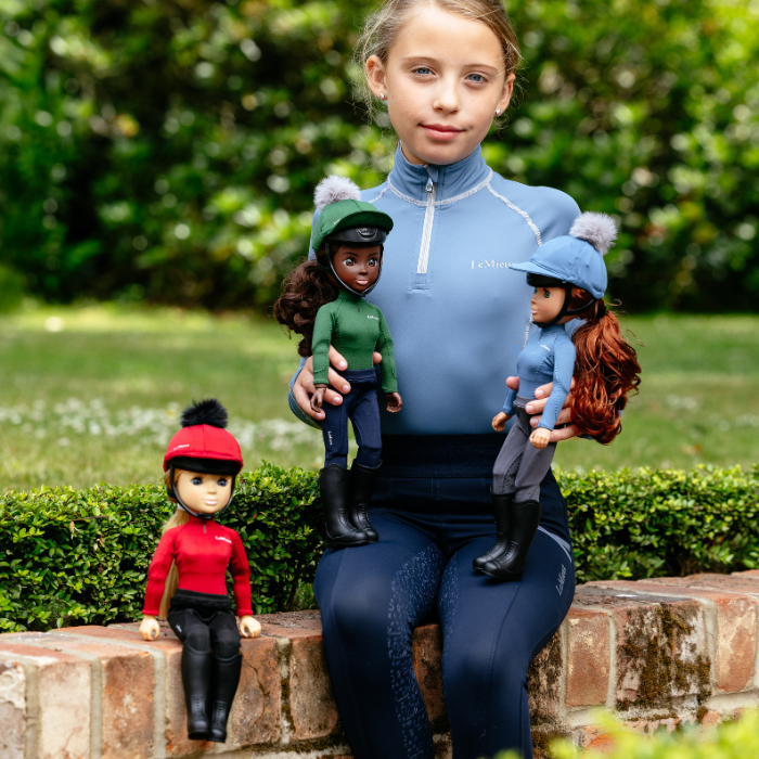LeMieux Toy Riders wearing their Toy Rider Outfits