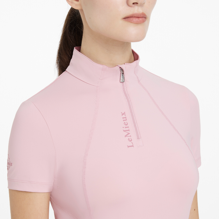 Close Up LeMieux Womens Classique Short Sleeve Base Layer in Blossom