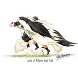 'Lots Of Mane And Tail' Greetings Card By Alex Underdown