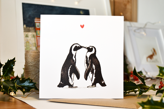 Molly Doodle Dandy Penguin Love Card