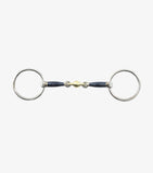 Premier Equine Blue Sweet Iron Loose Ring Snaffle with Brass Alloy Lozenge