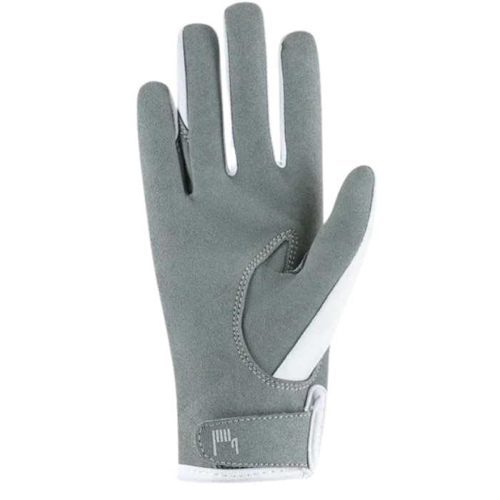 Grey Palm of the Roeckl Kapriole Junior Gloves in White