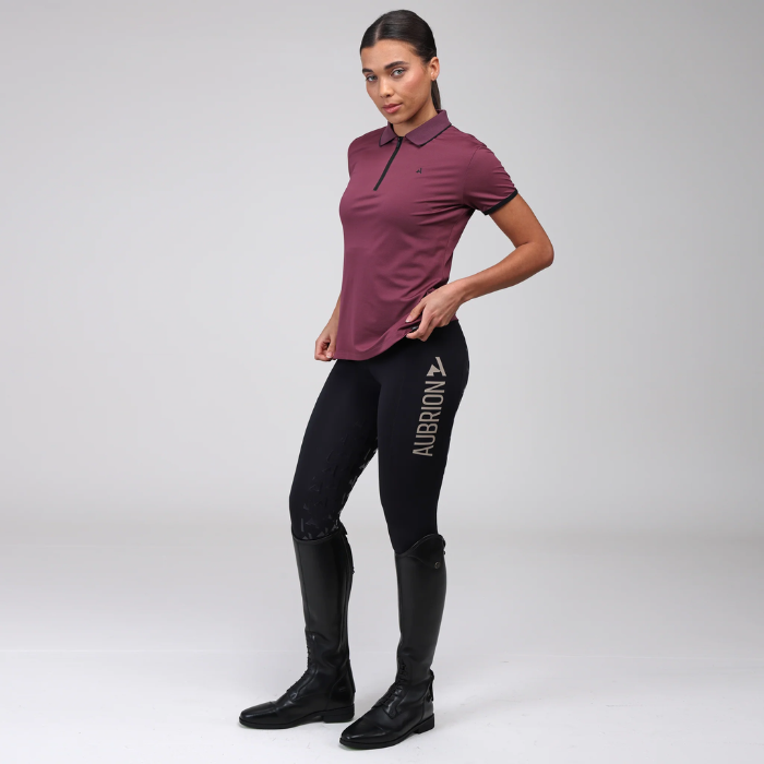 Shires Aubrion React Tech Polo in Mauve
