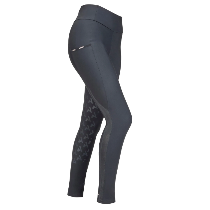 Shires Aubrion Young Rider Rhythm Riding Tights in Shadow