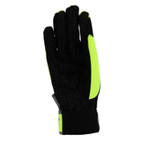 Black glove with yellow accents on a white background