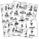 Thelwell Black & White Christmas Gift Wrap Pack