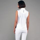 Reverse of the Toggi Ladies Haymarket Sleeveless Polo Shirt in Navy/White