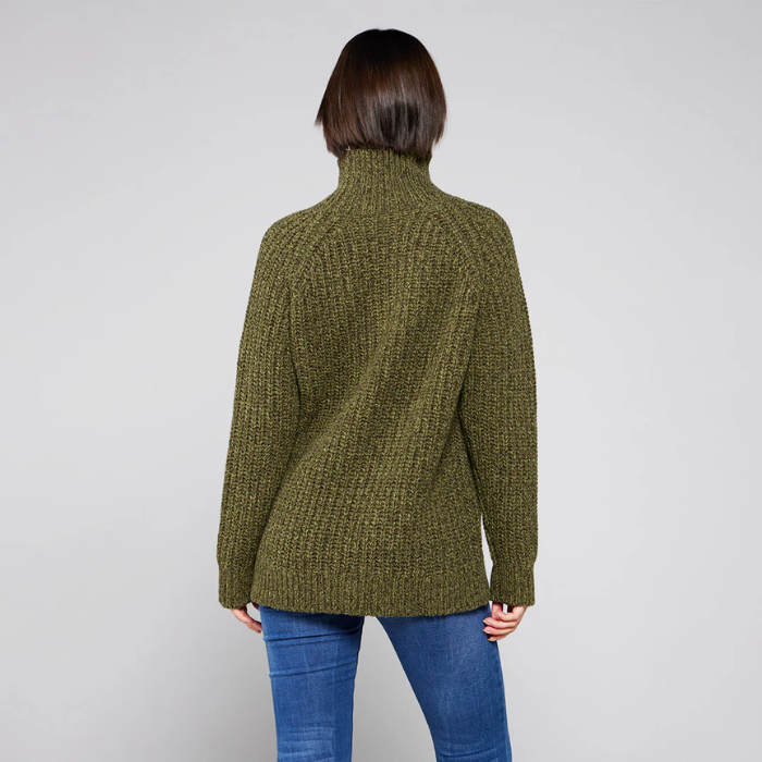 Toggi Ladies Ruislip Chunky Knit Sweater in Olive Green