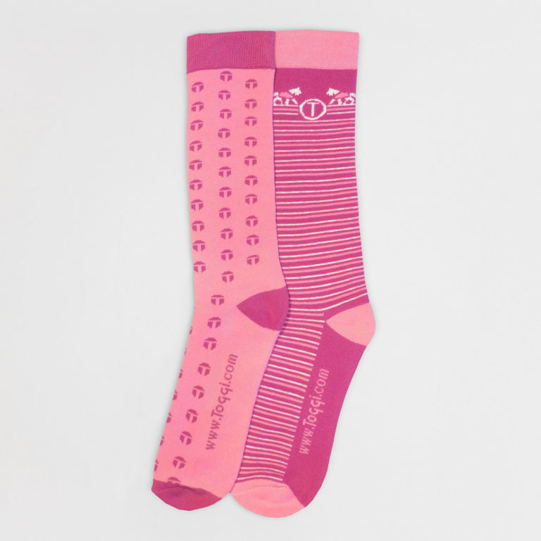 Toggi Ladies Eco Stripe and Logo Socks