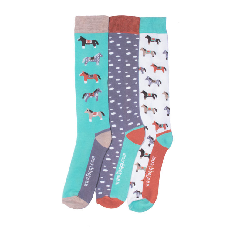 Toggi Ladies Pony and Spot 3 Pack Socks