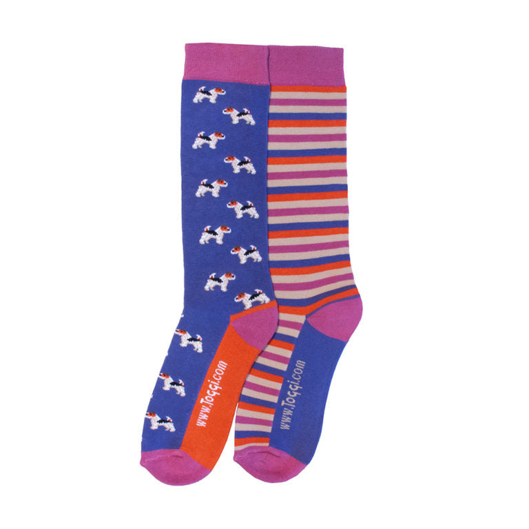 Toggi Ladies Terrier and Stripe Socks