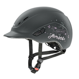 Uvex Kidoxx Riding Helmet featuring fun horse design