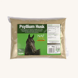 Package of NAF Psyllium Husk for horses on a white background