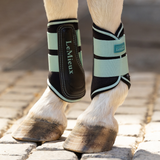 Pony wears the LeMieux Mini Brushing Boots  in Aqua