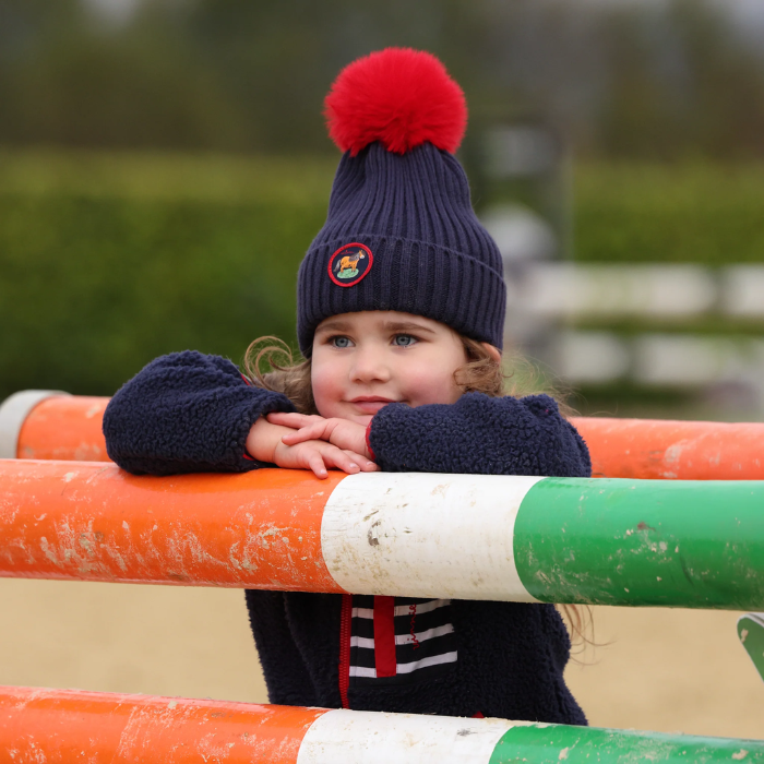 Winnie & Me Bobble Hat in Navy