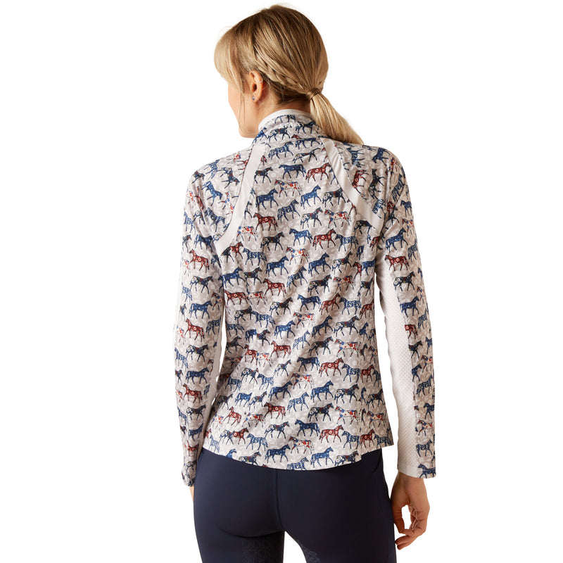Ariat Ladies 3.0 Sunstopper 1/4 Zip Base Layer-Base Layers-Eland Lodge