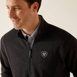 Ariat Men's Friday Cotton 1/2 Zip Sweatshirt in Charcoal-Fleeces, Sweaters & Jumpers-Eland Lodge