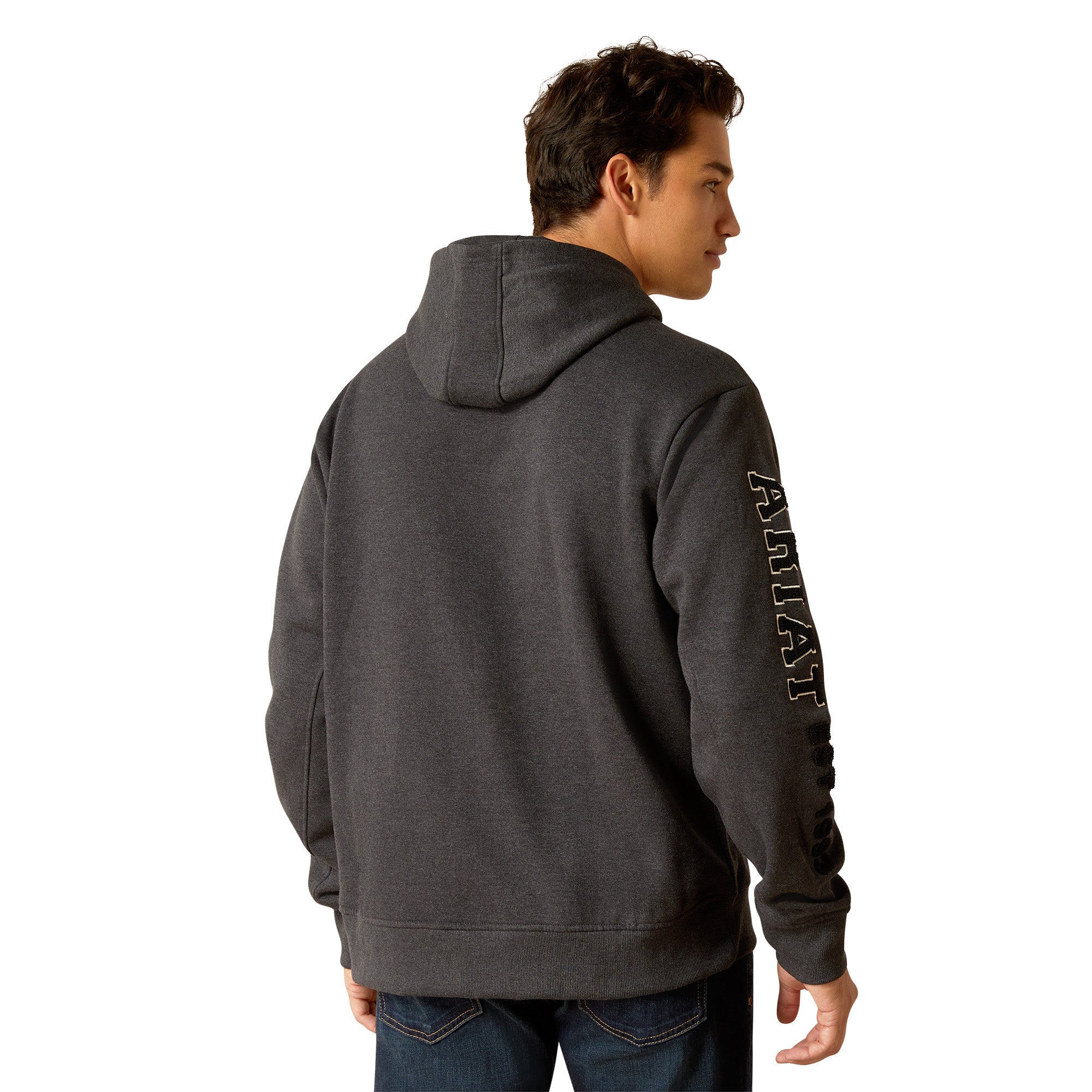 Ariat Mens Rabere Hoodie in Charcoal-Fleeces, Sweaters & Jumpers-Eland Lodge
