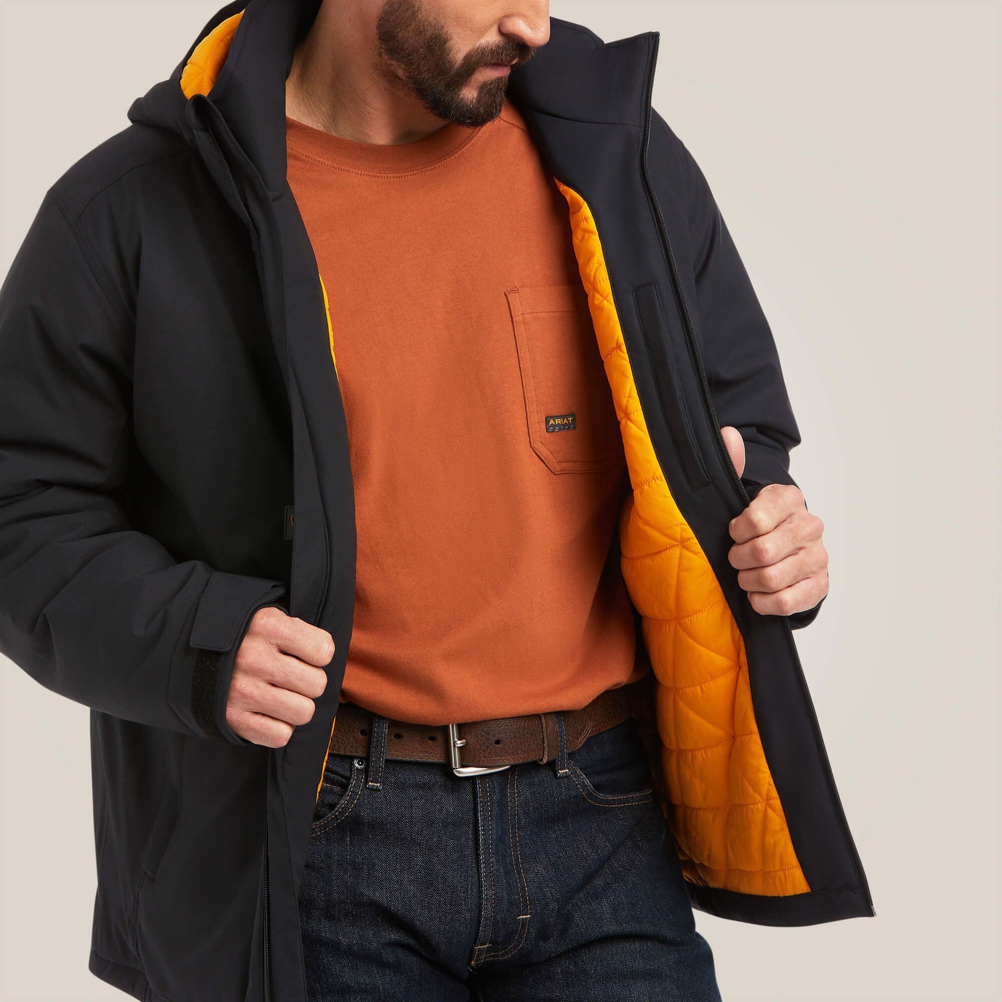 Ariat Mens Rebar Storm Fighter 2.0 Waterproof Jacket-Jackets & Coats-Eland Lodge