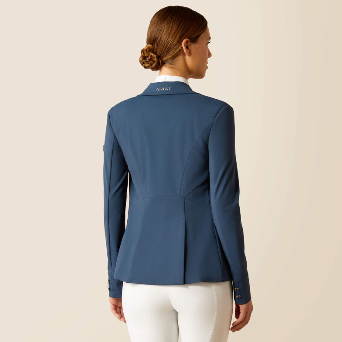 Reverse of the Ariat Meridian Show Jacket in Dark Denim