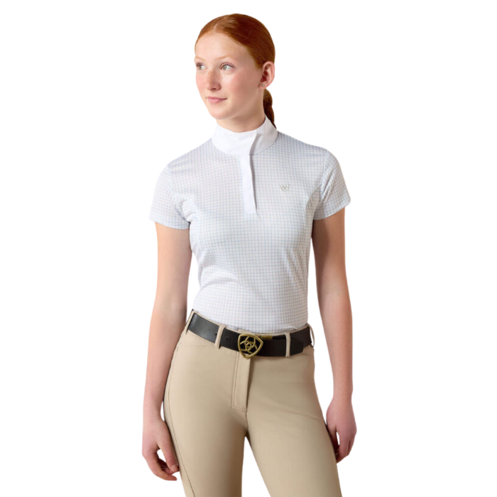 Ariat Youth Aptos Short Sleeve Show Shirt - Rivera Check-Competition Shirts-Eland Lodge