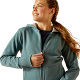 Ariat Youth Team Logo Full Zip Hoodie-Fleeces, Sweaters & Jumpers-Eland Lodge