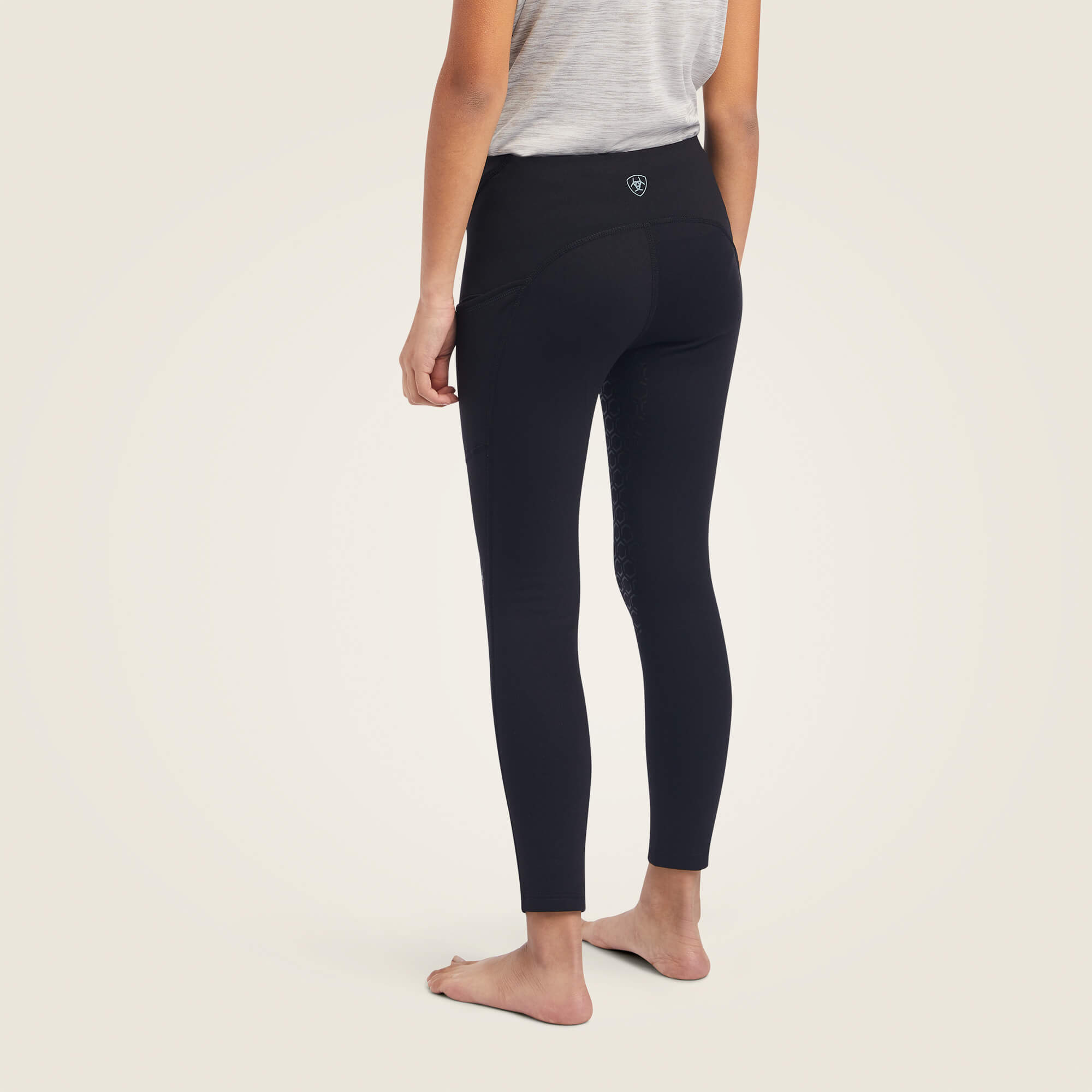 Ariat Youth Venture Thermal Half Grip Tights-Jodhpurs & Breeches-Eland Lodge