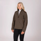 Aubrion Heritage Unisex Quarter Zip Fleece in Dark Olive