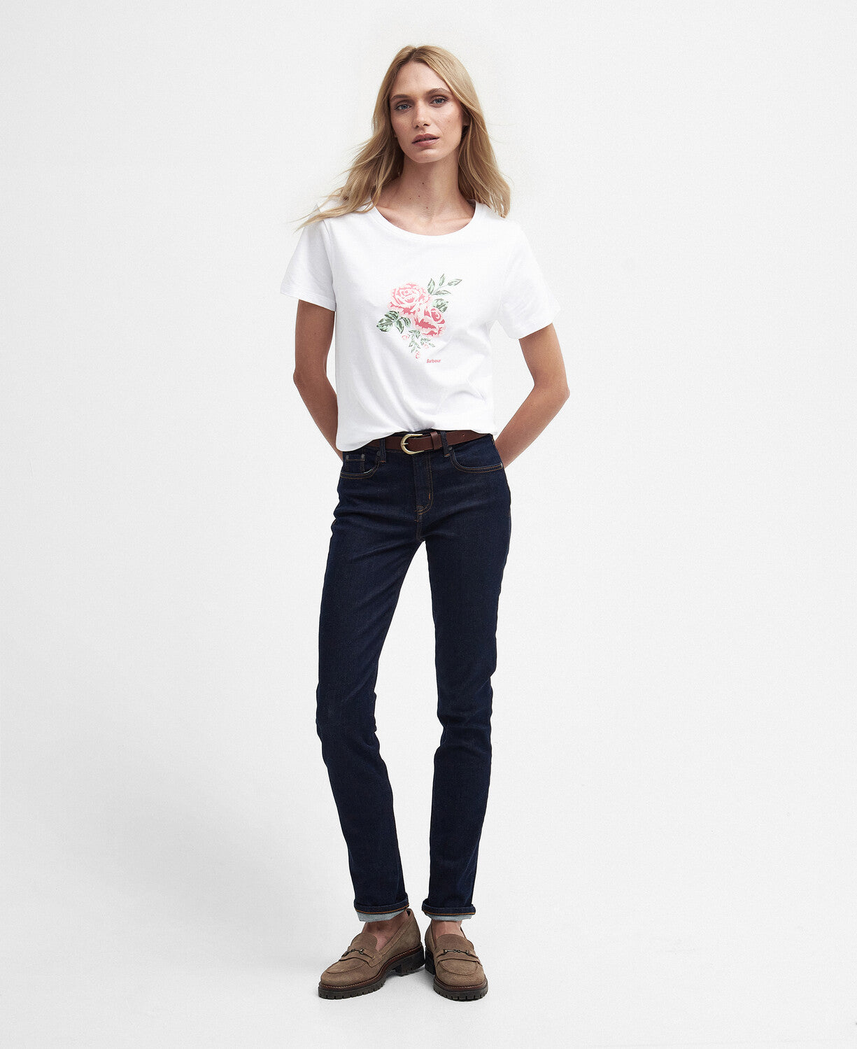 Barbour Ladies Angelonia T-Shirt-Polo's, Tops & T-Shirts-Eland Lodge